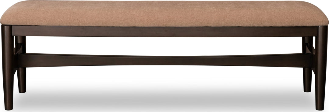Koko Upholstered Dining Bench in Minx – view 2