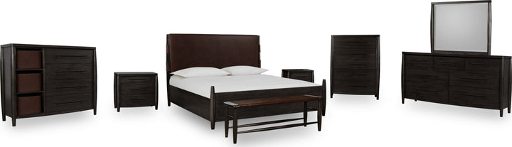 Koko California King-size Upholstered Panel Bed in Minx – view 9