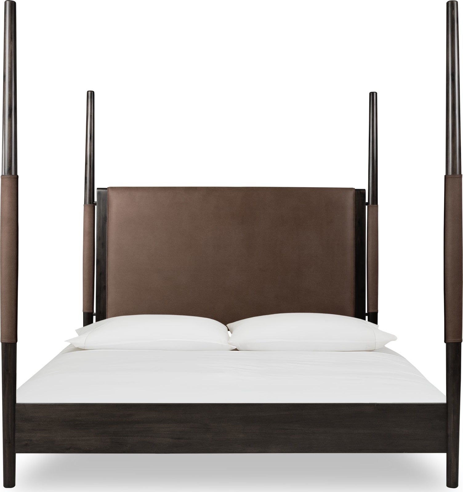 Koko California King-size Upholstered Poster Bed in Minx