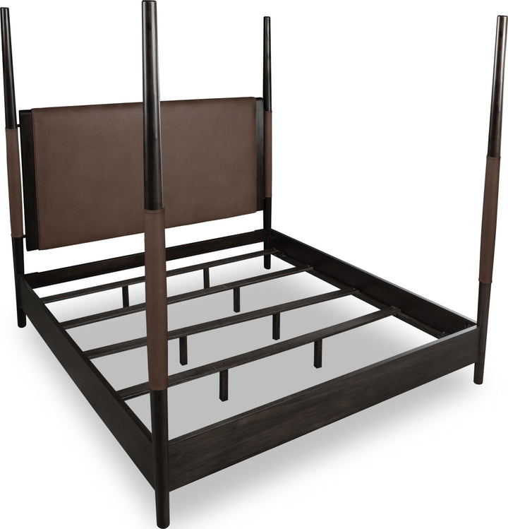 Koko California King-size Upholstered Poster Bed in Minx – view 7