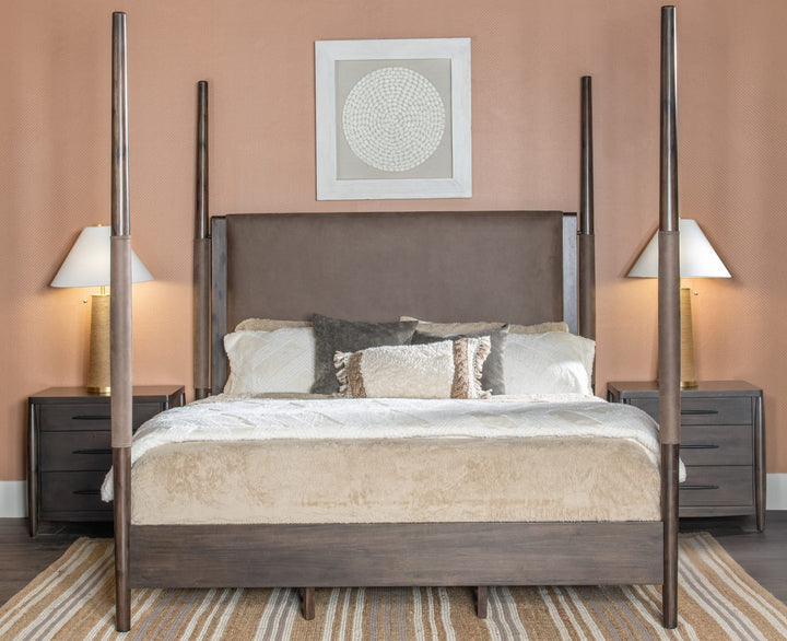Koko King-size Upholstered Poster Bed in Minx – view 9
