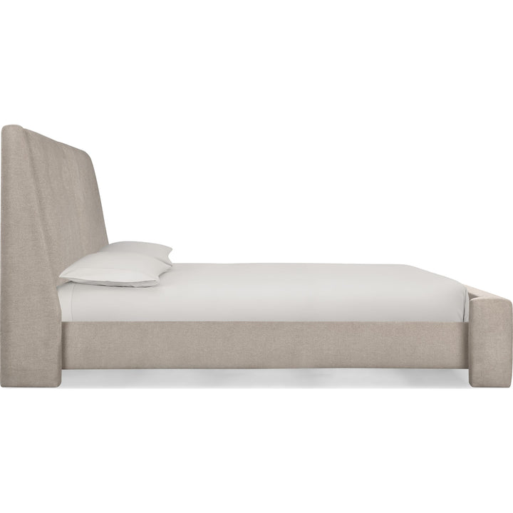 Langford California King Button Tufted Upholstered Wingback Bed in Moondust