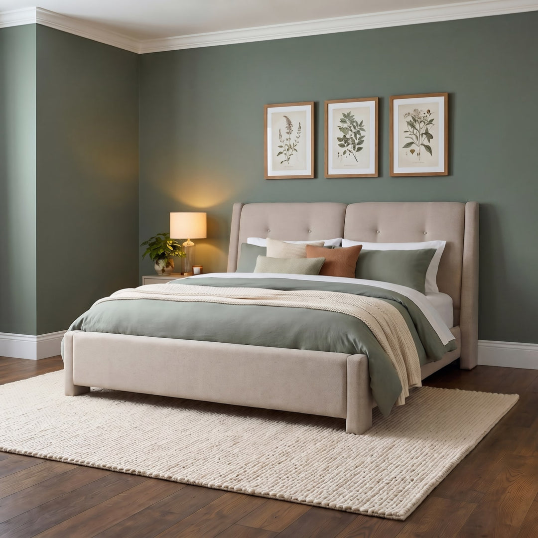 Langford Uph KG Bed - Moondust