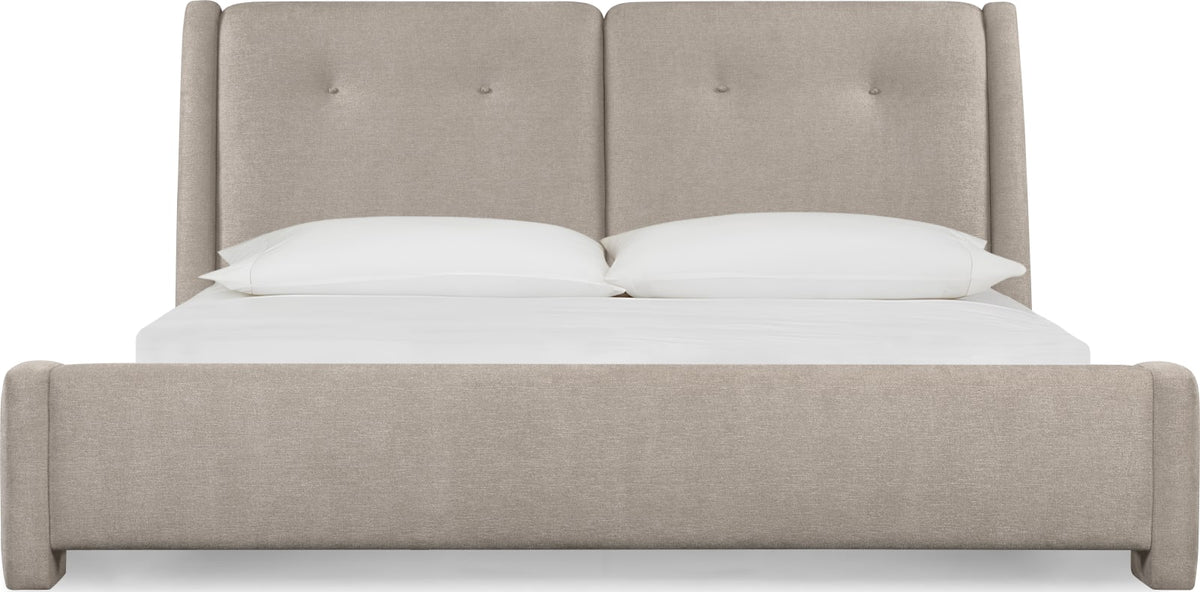 Langford Uph QN Bed - Moondust view 2