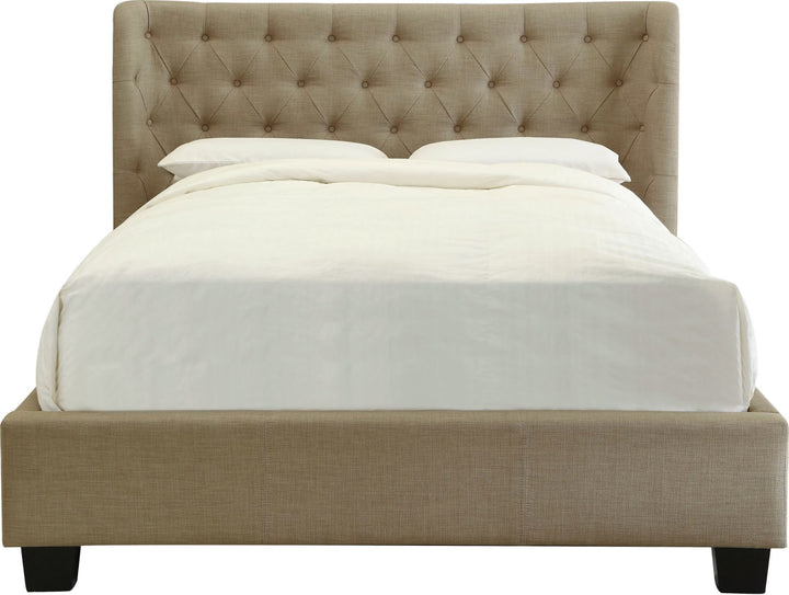 Levi Queen-Size Tufted Storage Bed in Toast Linen – view 5