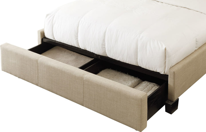 Levi King-Size Tufted Storage Bed in Toast Linen – view 8