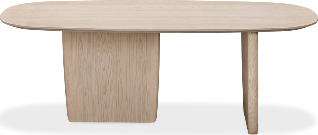 Liv Ash Wood Oval Dining Table in White Sand – view 3