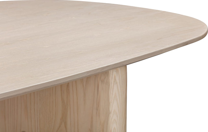 Liv Ash Wood Oval Dining Table in White Sand – view 6