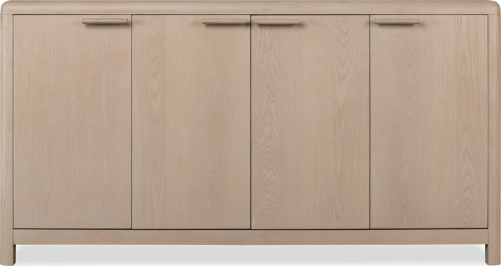 Liv Four Door Ash Wood Sideboard in White Sand – view 3