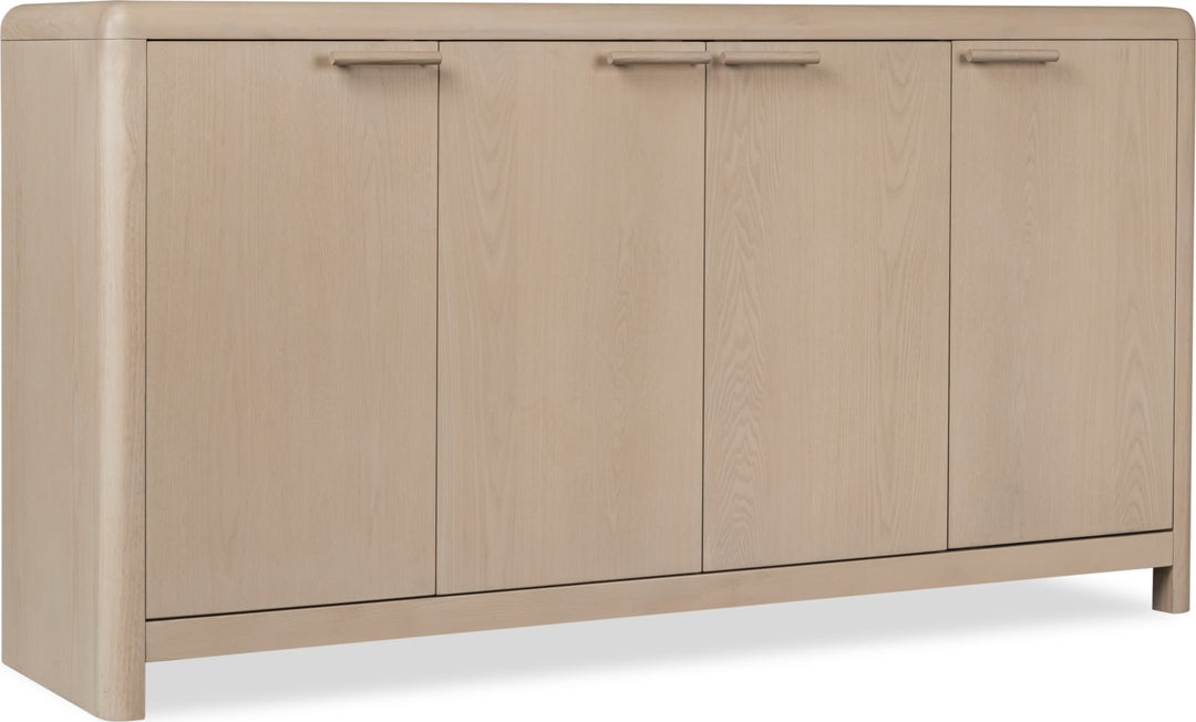 Liv Four Door Ash Wood Sideboard in White Sand – view 4