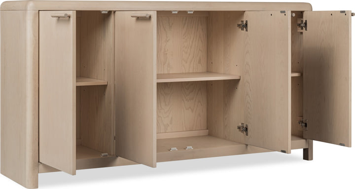 Liv Four Door Ash Wood Sideboard in White Sand – view 5