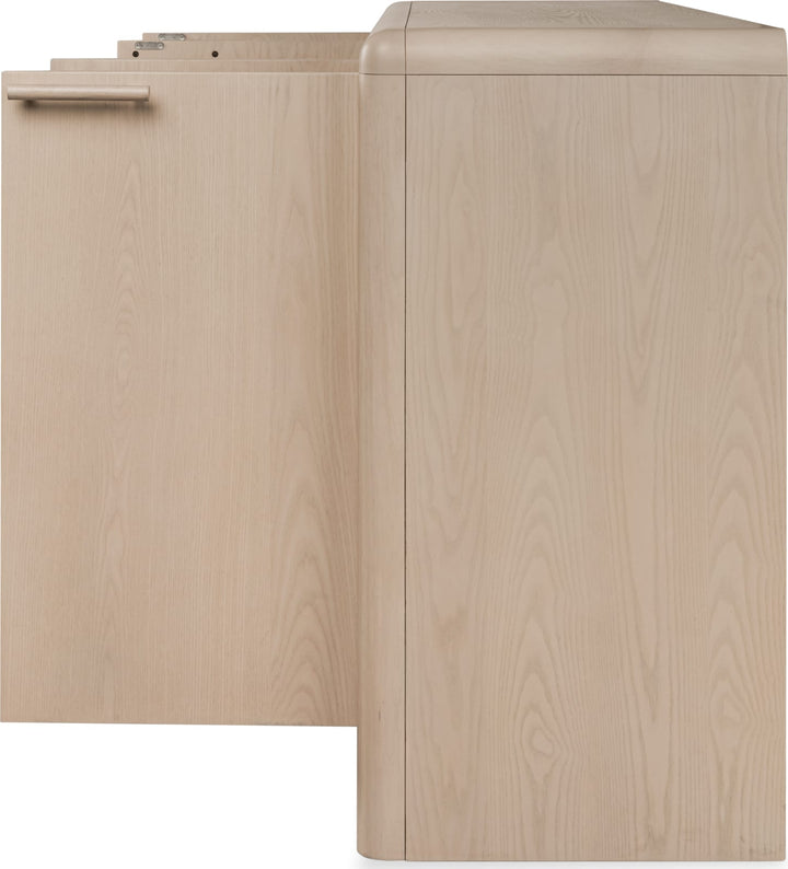 Liv Four Door Ash Wood Sideboard in White Sand – view 8