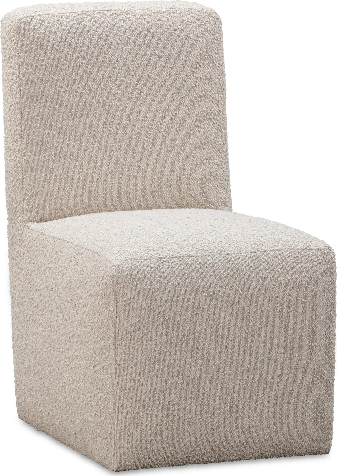 Liv Fully Upholstered Dining Chair in Brun Boucle – view 3