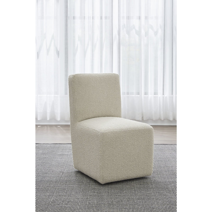 Liv Fully Upholstered Dining Chair in Brun Boucle (Set of 2)