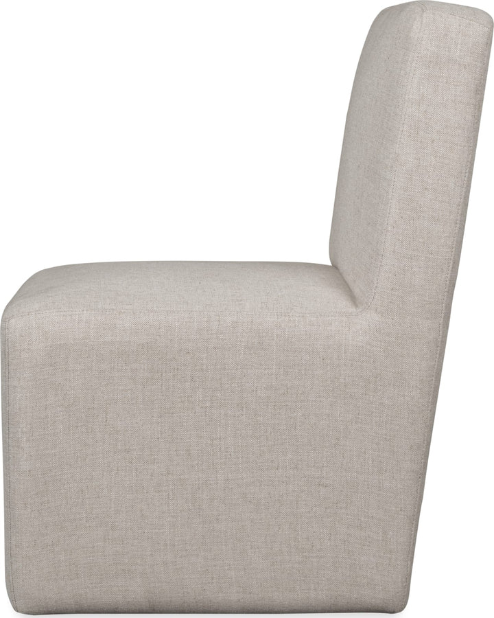 Liv Fully Upholstered Dining Chair in Natural Linen – view 3