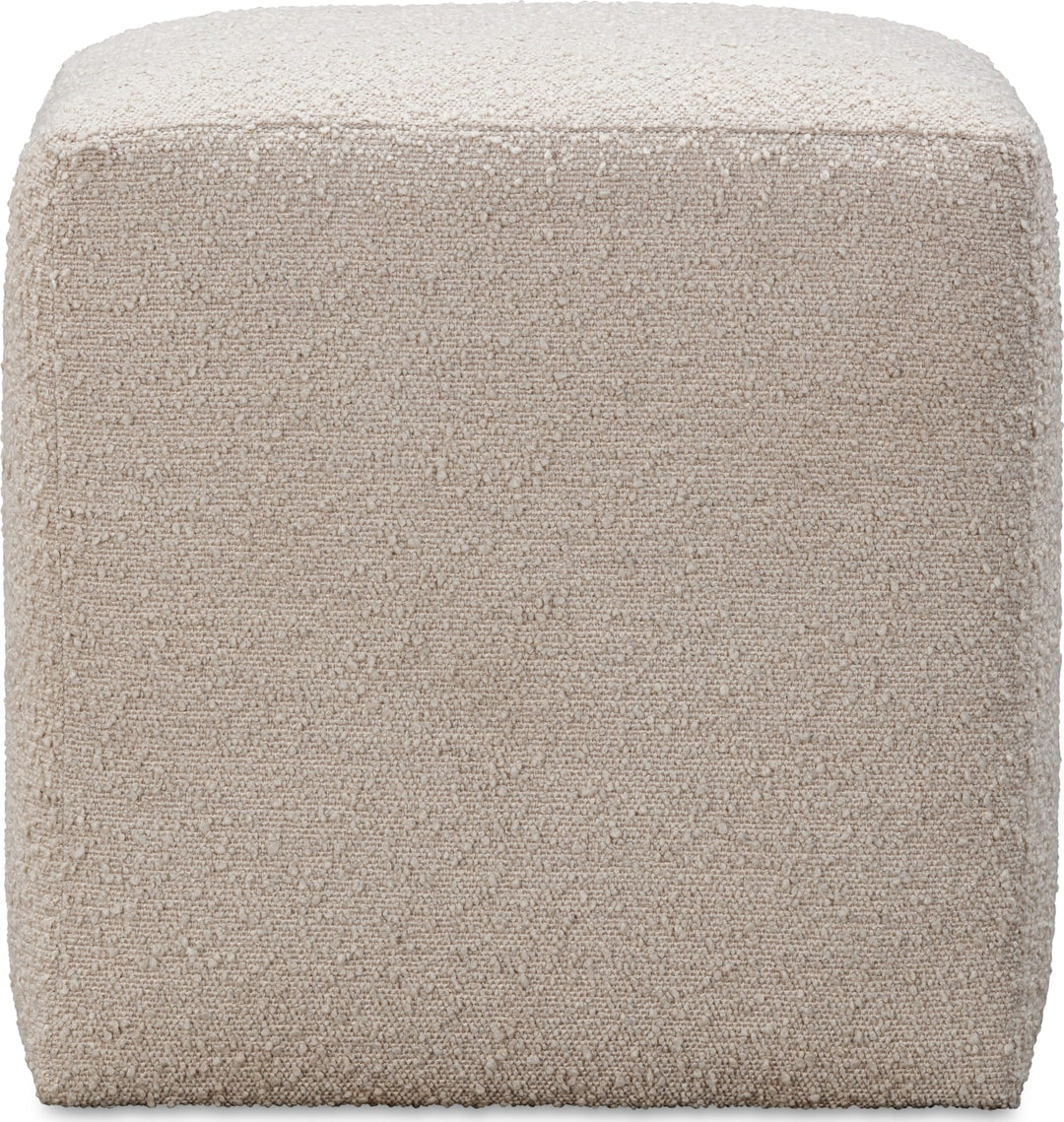 Liv Fully Upholstered Dining Ottoman in Brun Boucle – view 2