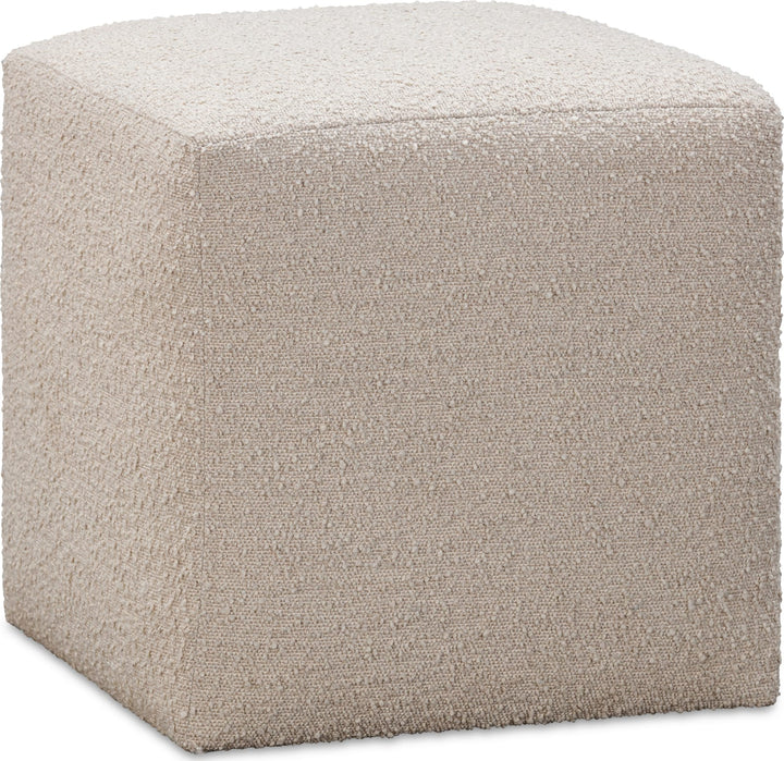 Liv Fully Upholstered Dining Ottoman in Brun Boucle – view 3