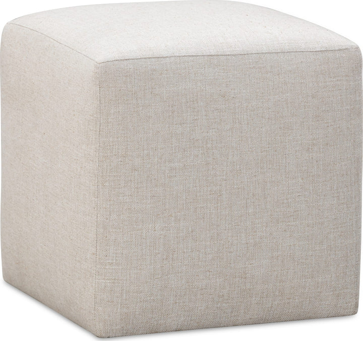 Liv Fully Upholstered Dining Ottoman in Natural Linen