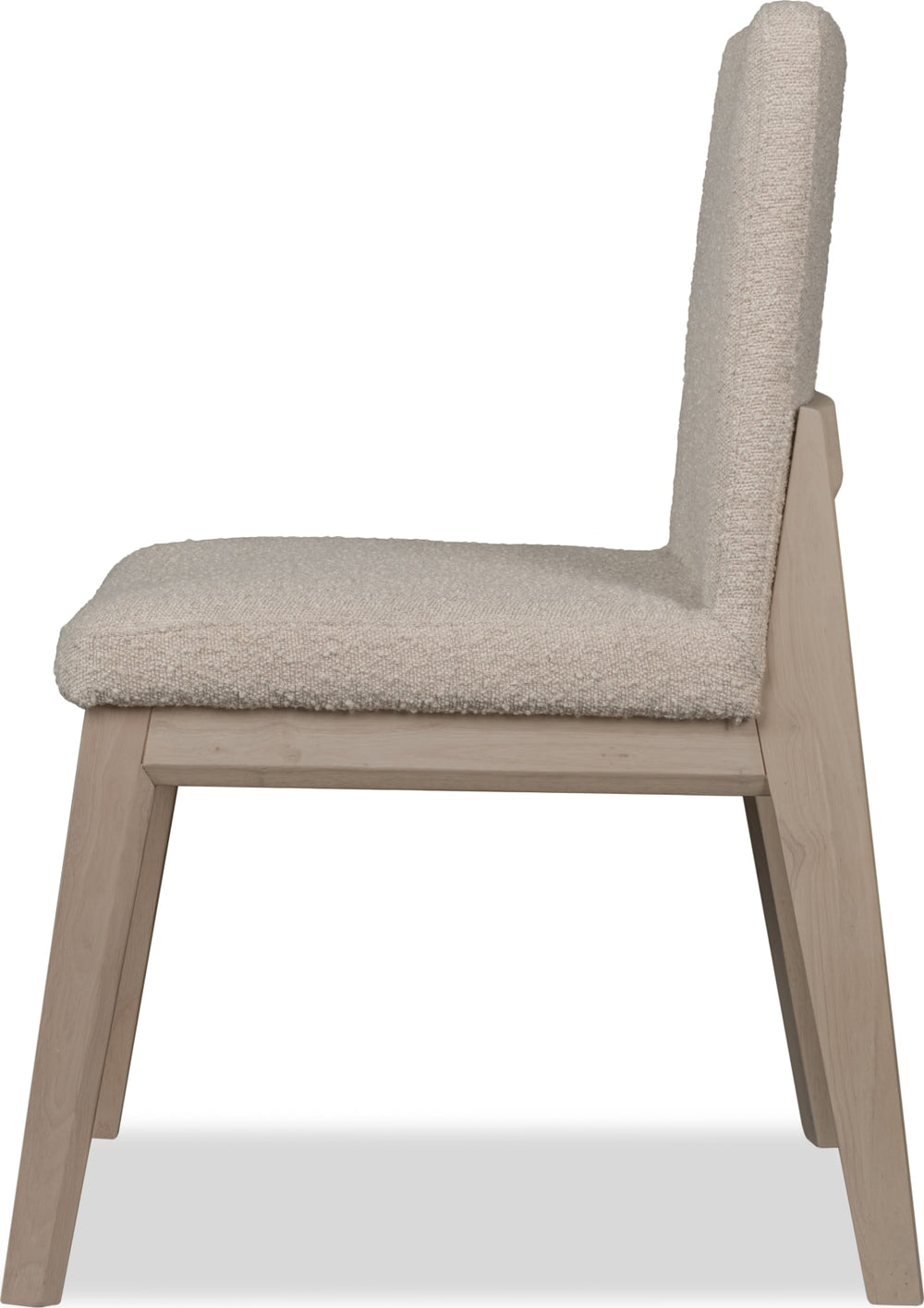 Liv Solid Wood Dining Chair in White Sand and Brun Boucle – view 3