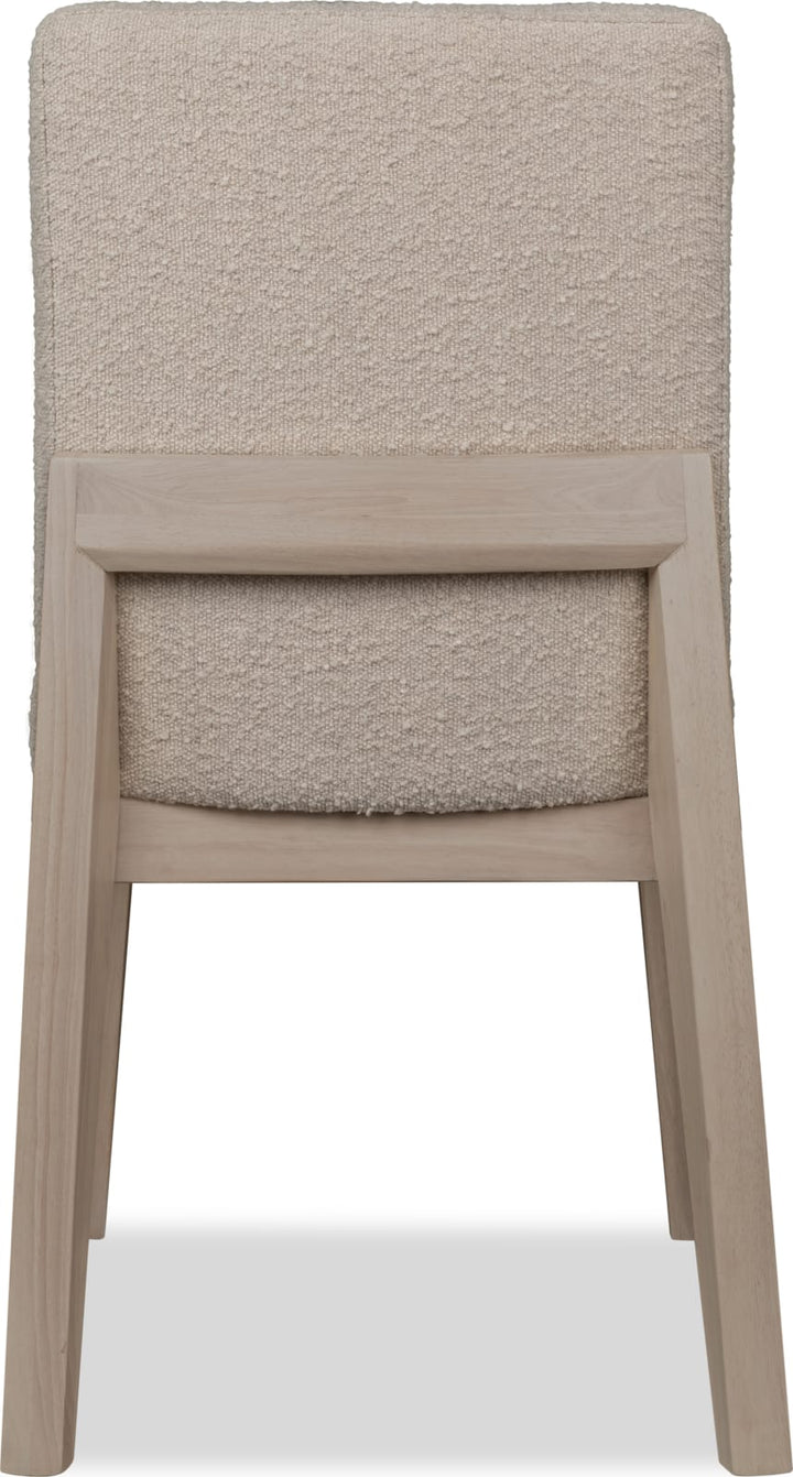 Liv Solid Wood Dining Chair in White Sand and Brun Boucle – view 4