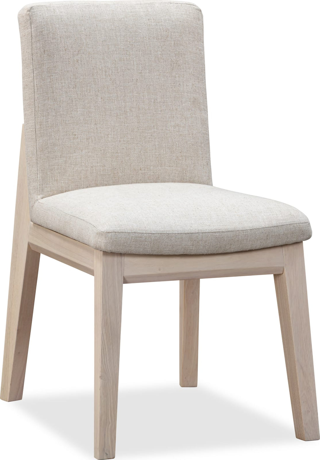Liv Solid Wood Dining Chair in White Sand and Natural Linen – view 2