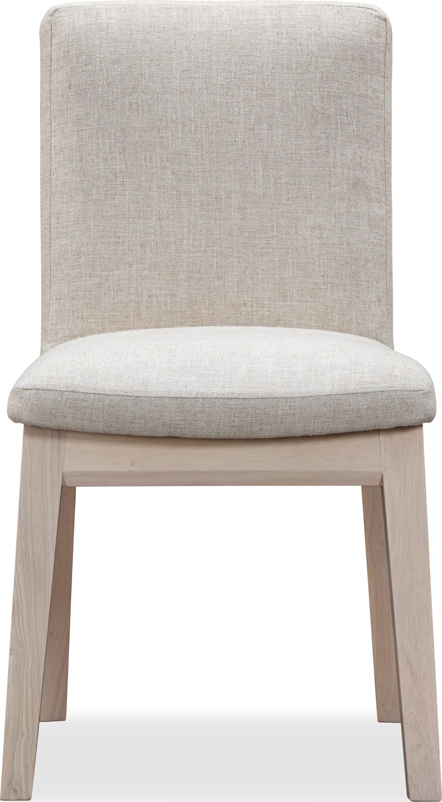 Liv Solid Wood Dining Chair in White Sand and Natural Linen – view 3