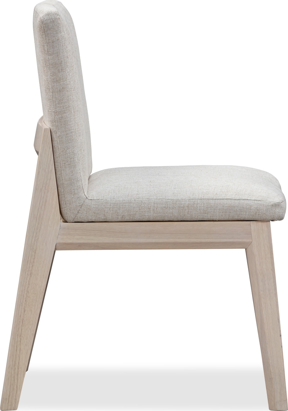 Liv Solid Wood Dining Chair in White Sand and Natural Linen – view 4