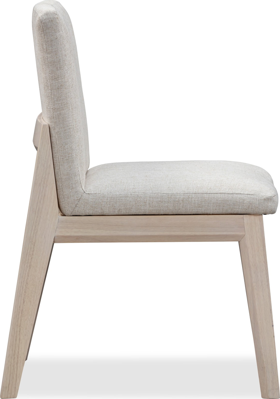 Liv Solid Wood Dining Chair in White Sand and Natural Linen – view 4