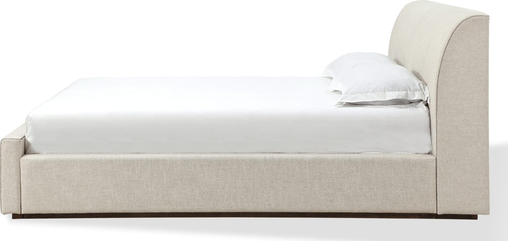 Louis California King-size Upholstered Platform Bed in Natural Linen (2026) – view 8