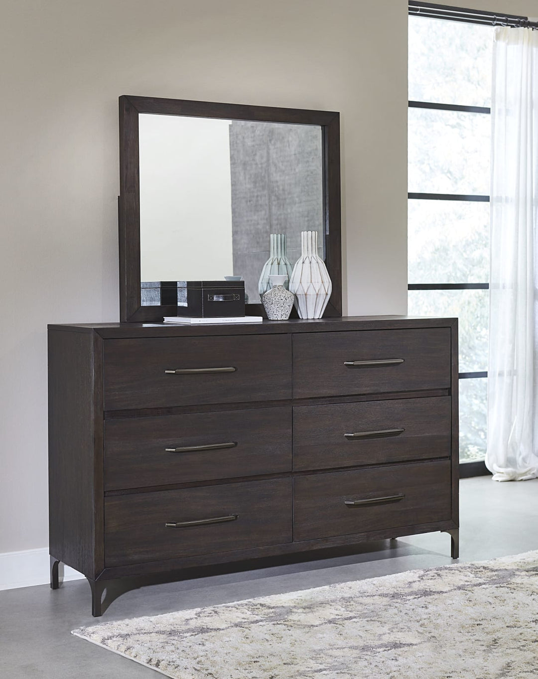 Lucerne Mirror in Vintage Coffee – view 5