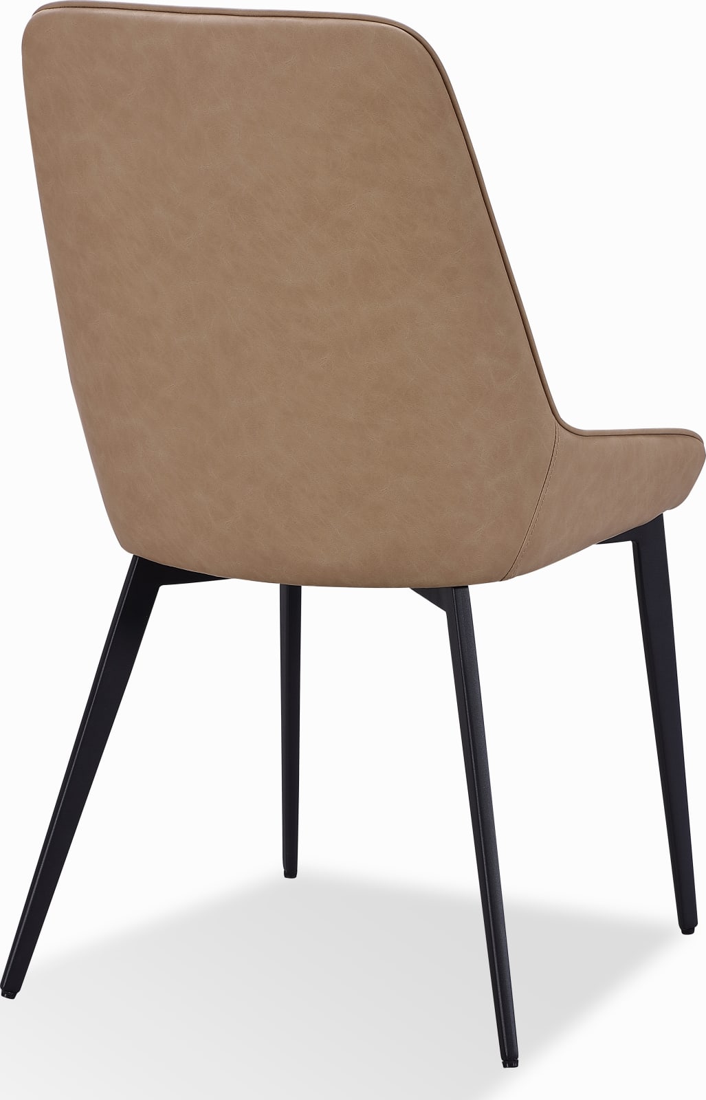 Lucia Metal Leg Upholstered Dining Chair in Honey Synthetic Leather – view 4