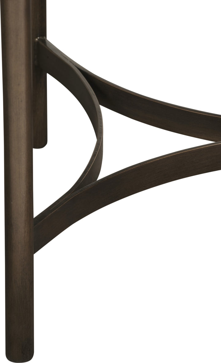 Lyon Round Natural Concrete and Metal Side Table – view 6