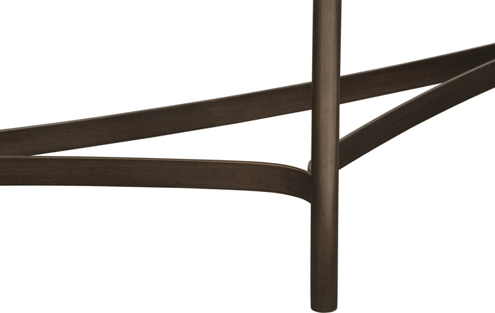 Lyon Semi-circular Natural Concrete and Metal Console Table – view 6
