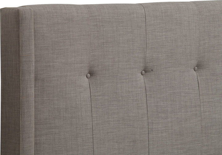 Madeleine Queen-size Wingback Upholstered Headboard in Dolphin Linen – view 4