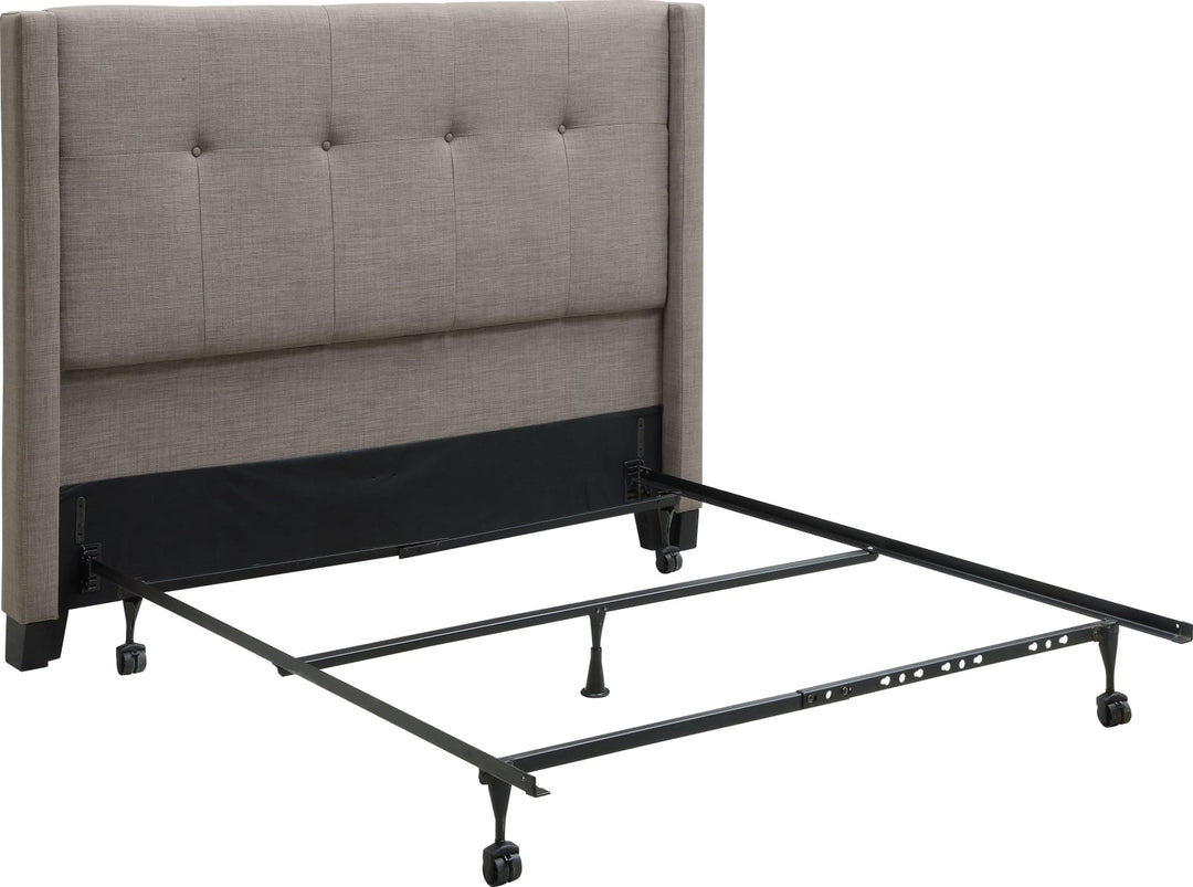 Madeleine King-size Wingback Upholstered Headboard in Dolphin Linen – view 7