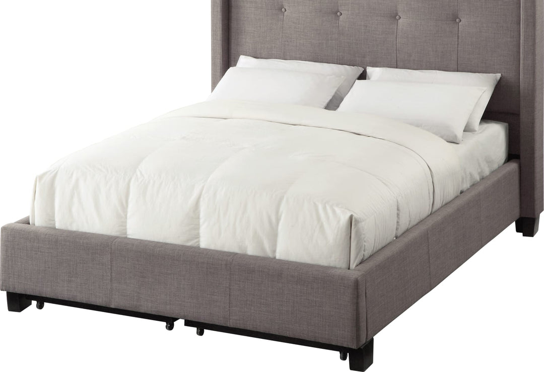 Madeleine Full-size Wingback Platform Storage Bed – view 5