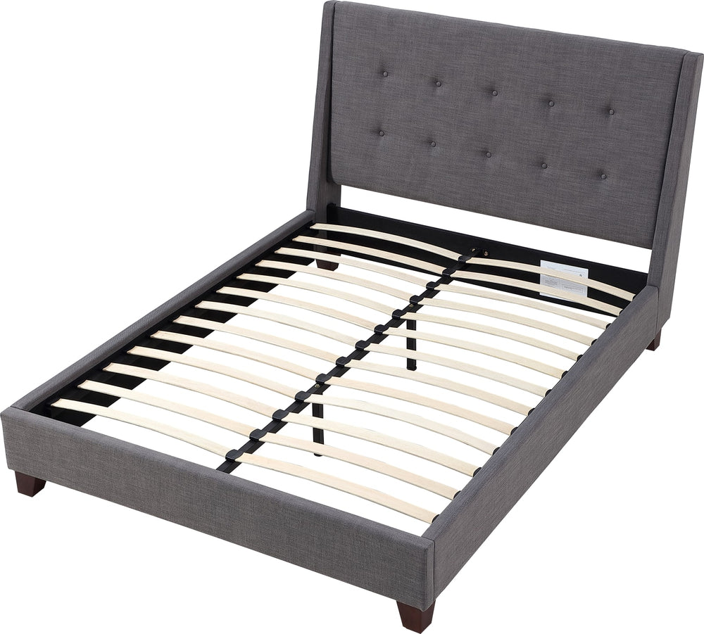 Madera King-size Upholstered Platform Bed in Dark Charcoal – view 5