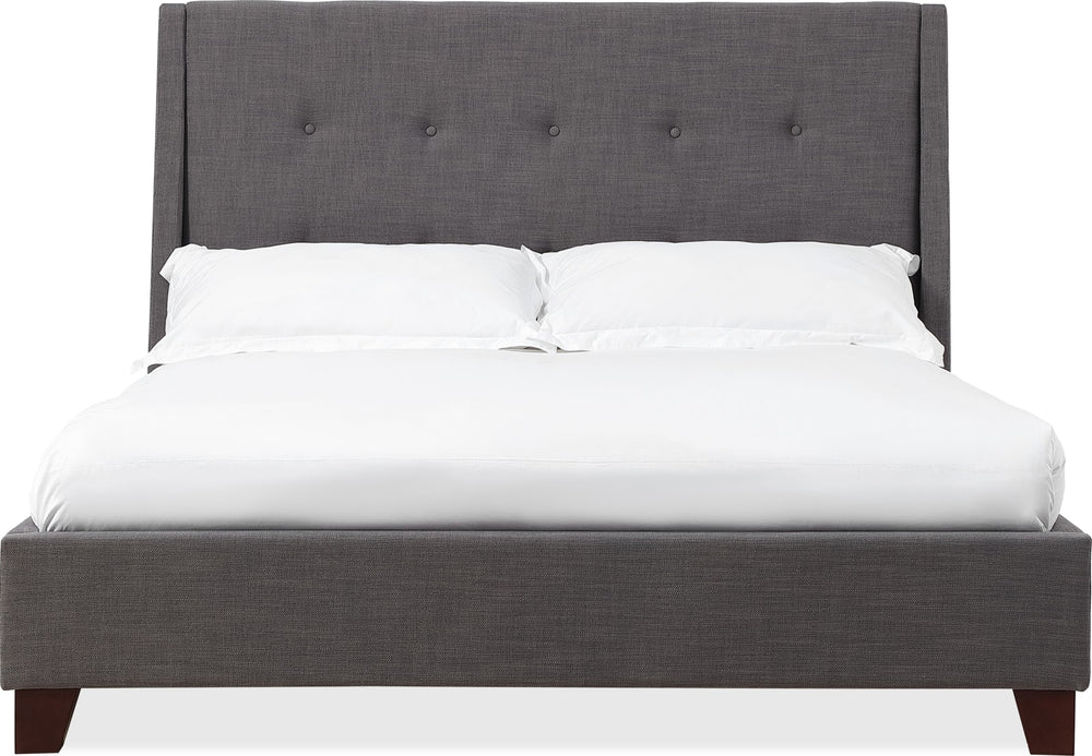 Madera King-Size Upholstered Platform Bed in Dark Charcoal (2026) – view 3