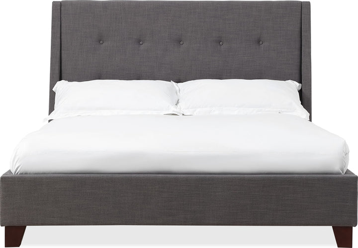 Madera California King-Size Upholstered Platform Bed in Dark Charcoal (2026) – view 3