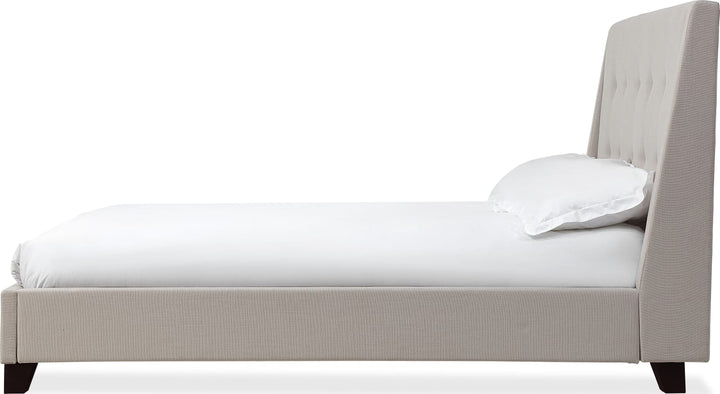 Madera Queen-size Upholstered Platform Bed in Putty – view 4