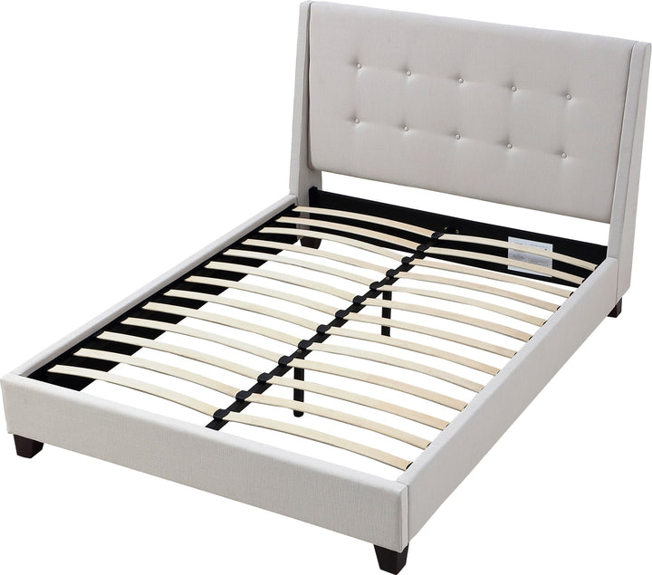 Madera King-size Upholstered Platform Bed in Putty – view 5