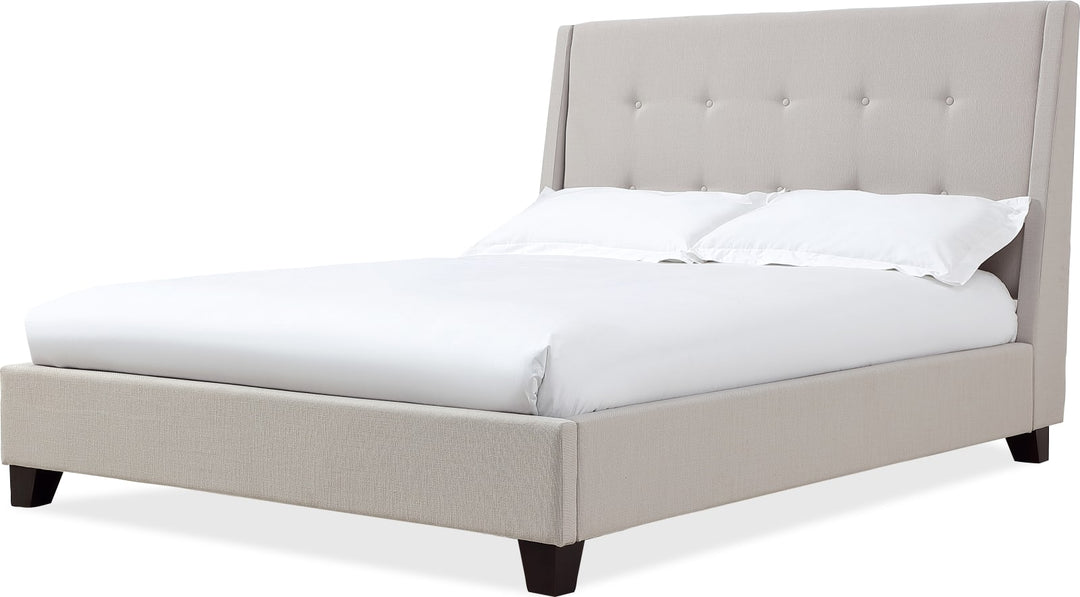 Madera Queen-Size Upholstered Platform Bed in Putty (2026) – view 5