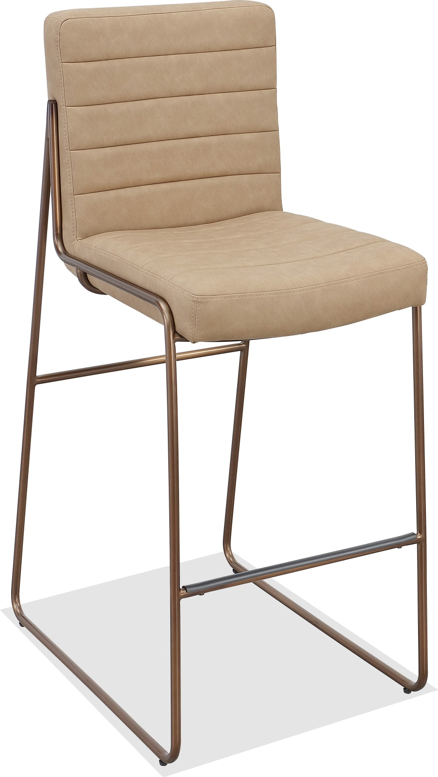 Madison Metal Frame Bar Stool in Honey Synthetic Leather – view 2