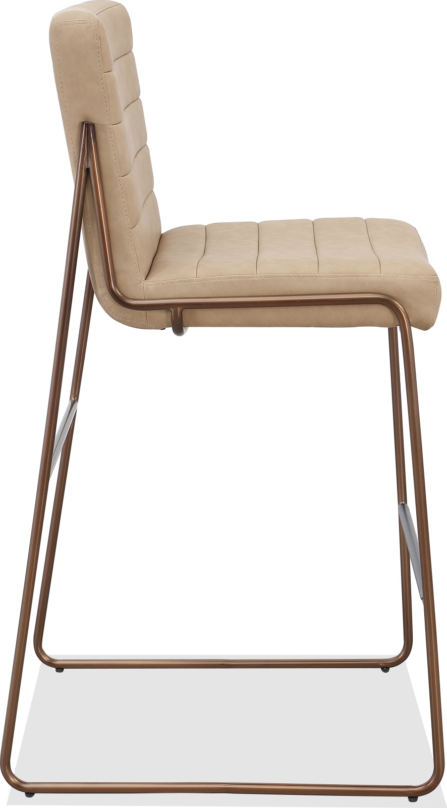 Madison Metal Frame Bar Stool in Honey Synthetic Leather – view 3