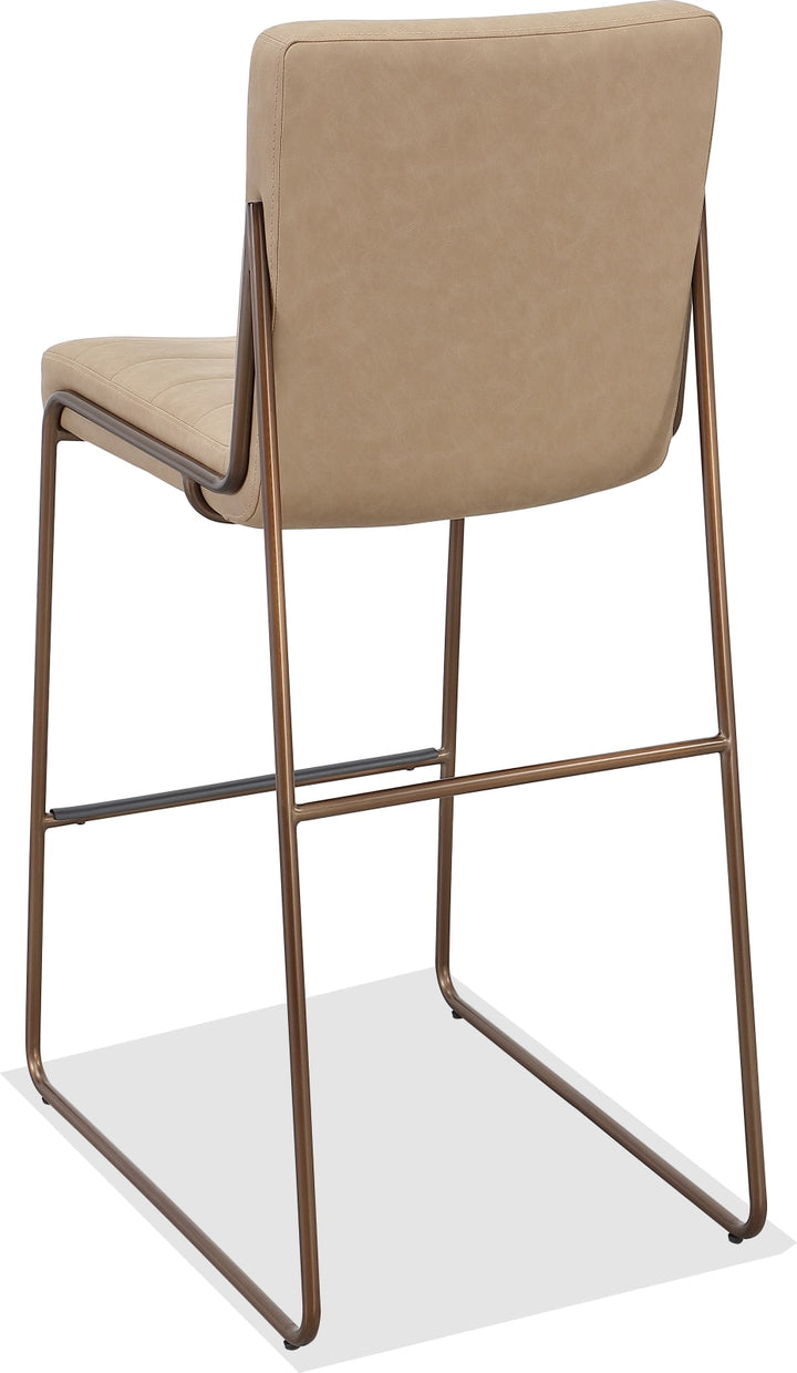 Madison Metal Frame Bar Stool in Honey Synthetic Leather – view 4