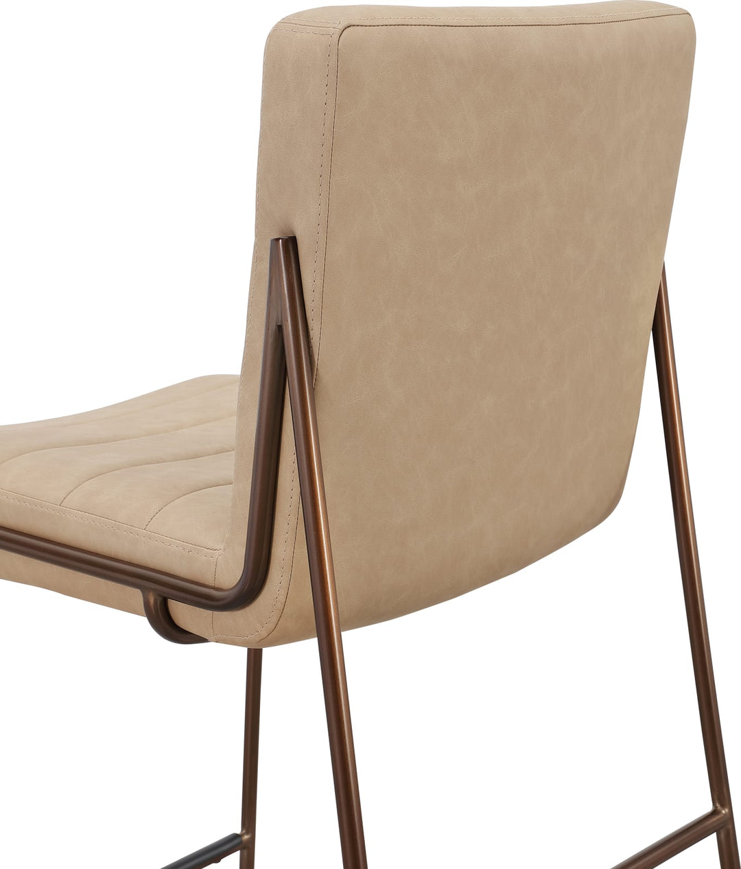 Madison Metal Frame Bar Stool in Honey Synthetic Leather – view 5