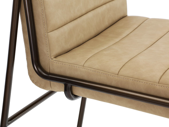 Madison Metal Frame Bar Stool in Honey Synthetic Leather – view 6