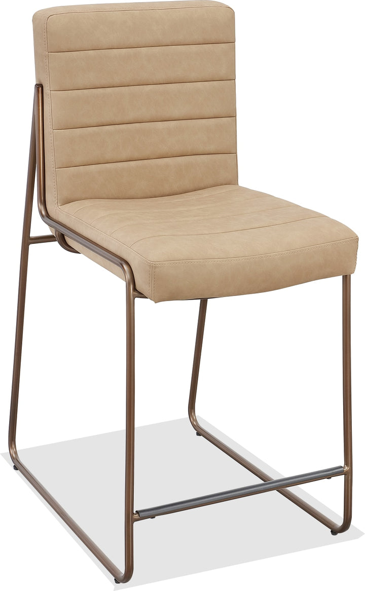 Madison Metal Frame Counter Stool in Honey Synthetic Leather – view 2