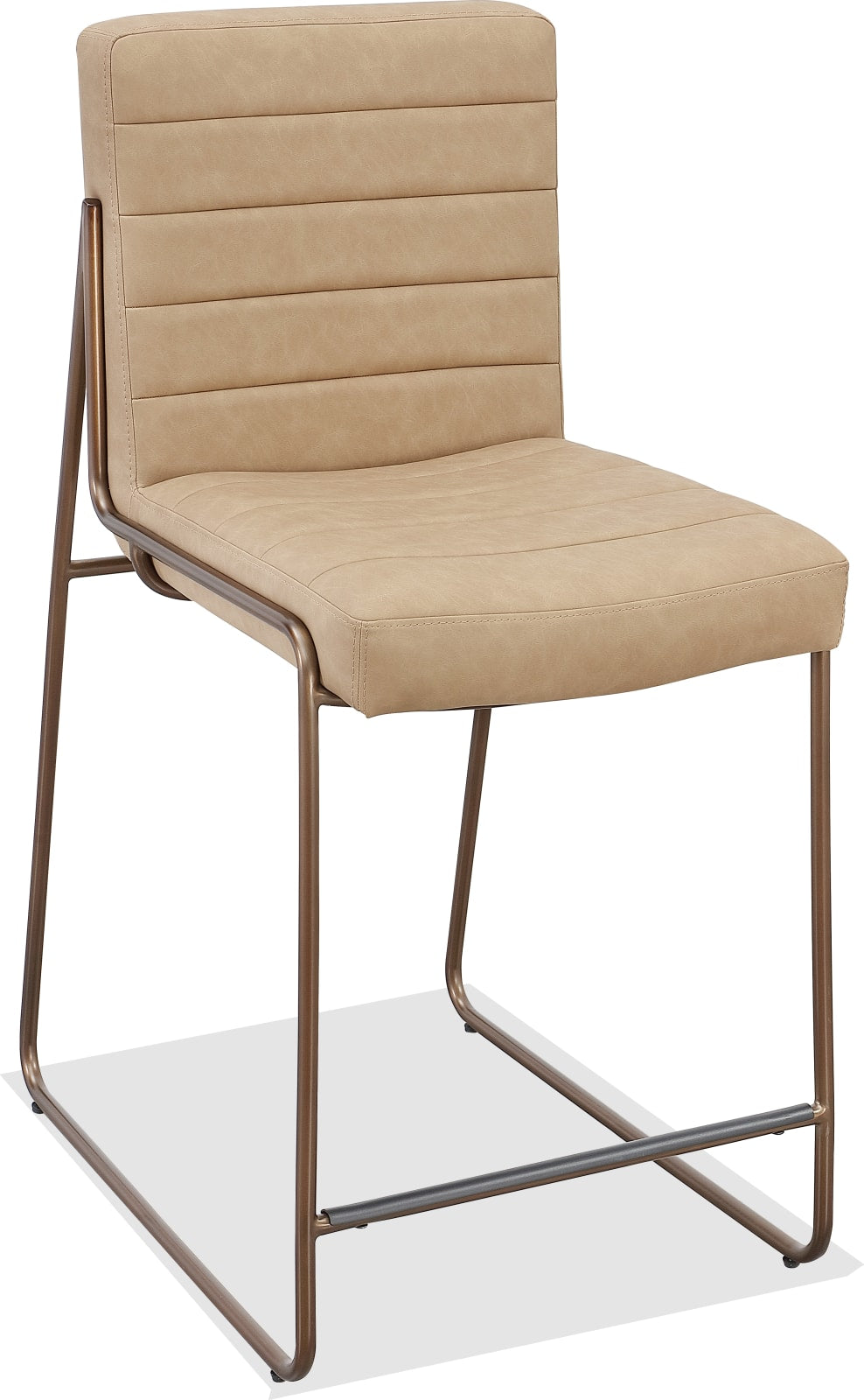 Madison Metal Frame Counter Stool in Honey Synthetic Leather – view 2