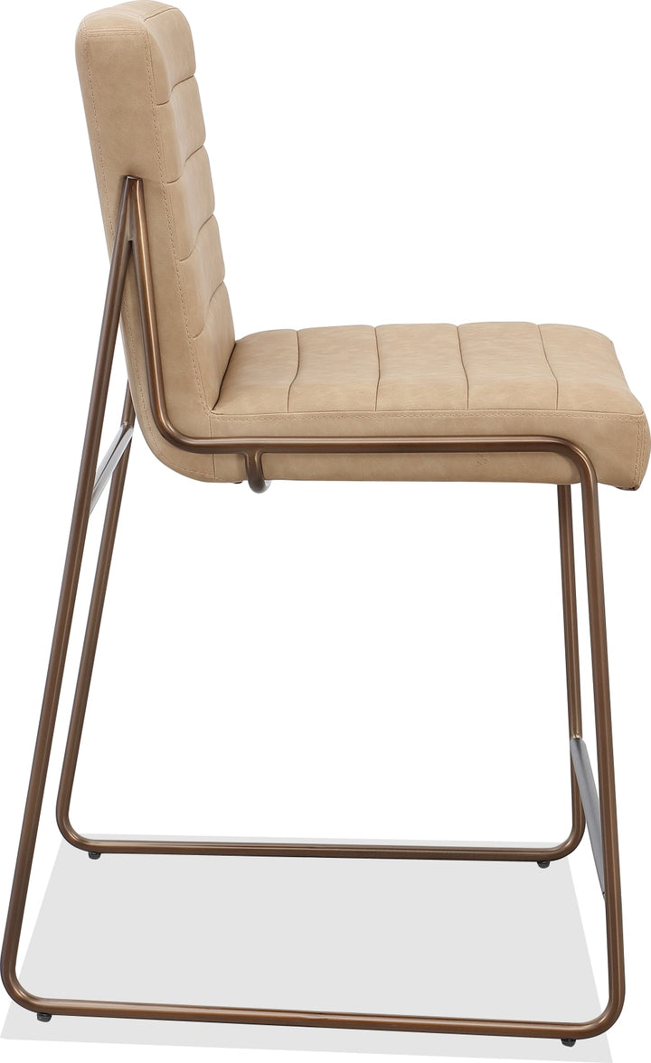 Madison Metal Frame Counter Stool in Honey Synthetic Leather – view 3